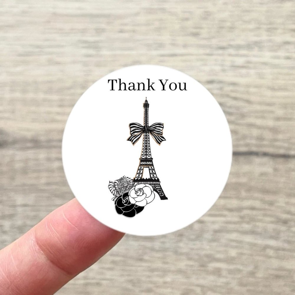 Thank You Stickers Size 2 Inches  Glossy Finish